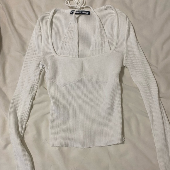 Source Unknown Layered Knit top, off-white - Picture 3 of 3